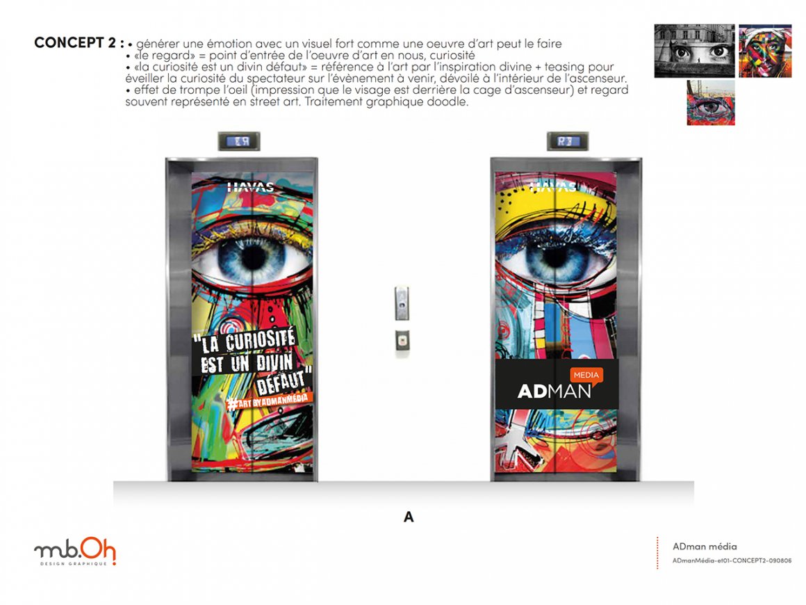 ADMAN MÉDIA COVERING ASCENSEUR