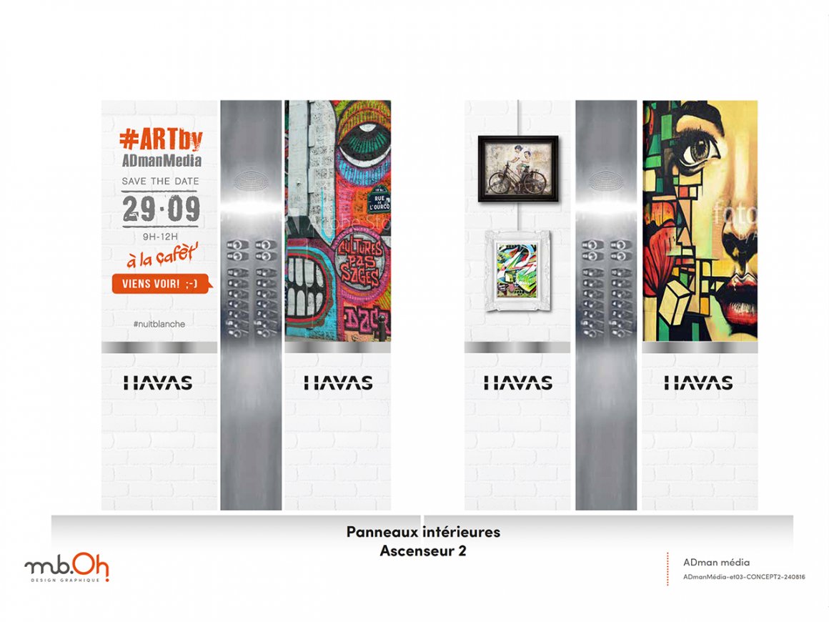 ADMAN MÉDIA COVERING ASCENSEUR