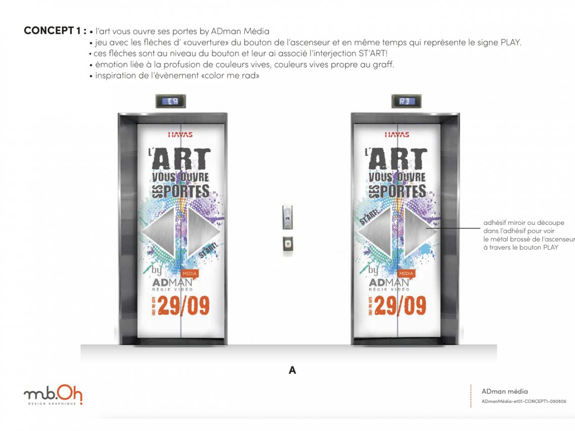 ADMAN MÉDIA COVERING ASCENSEUR